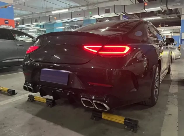 BENZ W257 AMG 2018+ CLS63 Style Bumper Rear Diffuser With Black or Silver Tips - Image 5