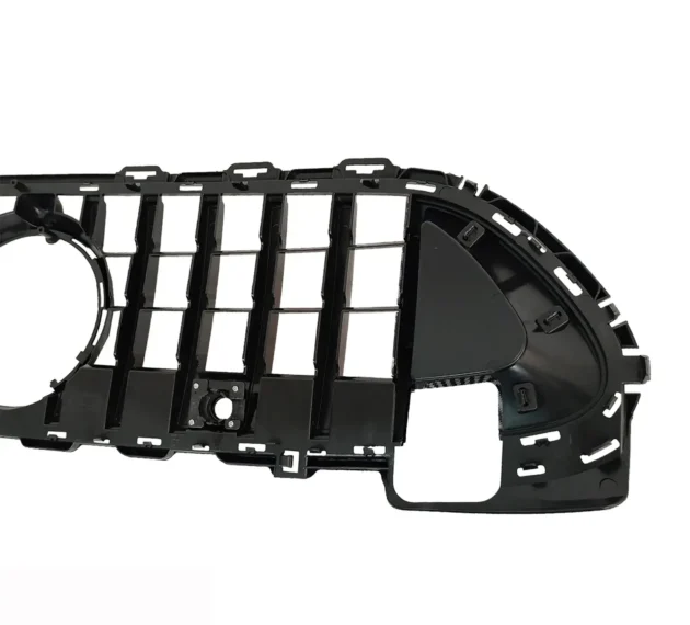 BENZ W206 2022+ ROCKET GT Style Gloss Black Carbon Look Red Stripes Car Front Bumper Grille - Image 3