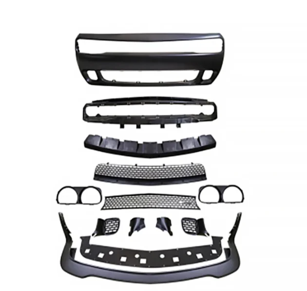 Dodge Challenger 2015-2021 Hellcat Style Car Front Bumper Lip Body Kit - Image 2