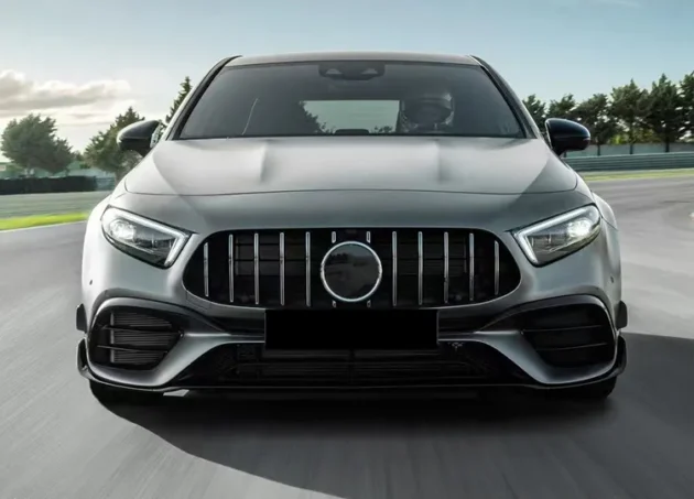 BENZ W177 AMG 2019+ AMG Style Gloss Black Car Front Lip With Splitter - Image 5