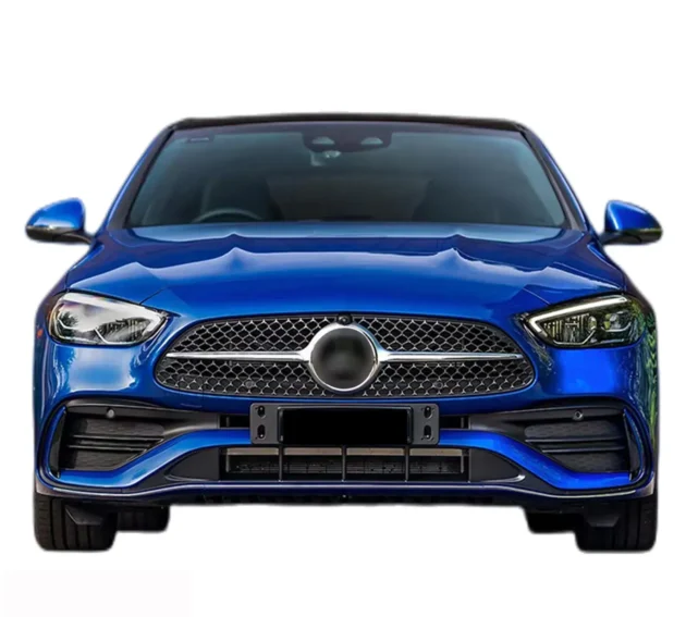 BENZ W206 2022+ ROCKET GT Style Gloss Black Carbon Look Red Stripes Car Front Bumper Grille - Image 5