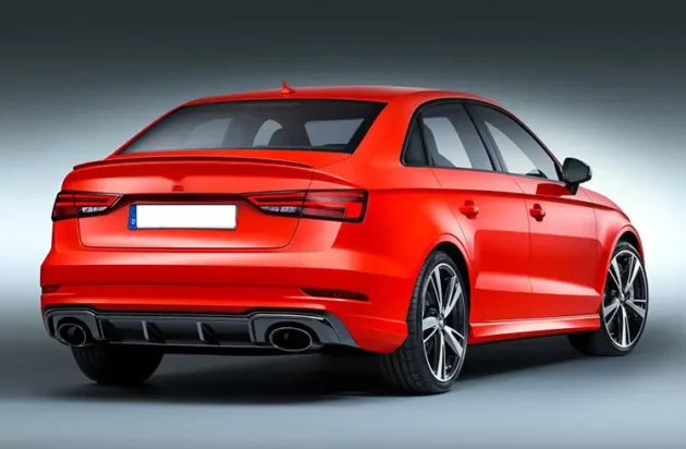 AUDI A3 Sedan S-line 2017-2020 RS3 Style Car Rear Bumper Stainless Steel Black Exhaust - Image 3