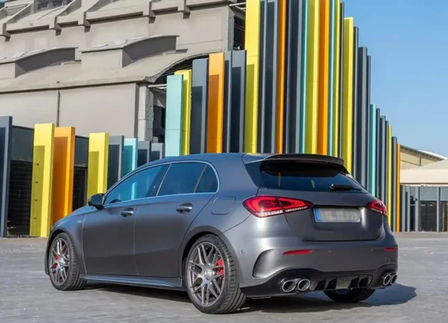 BENZ W177 AMG Hatchback 2019-2022 A45 Style Auto Accessories Rear Diffuser - Image 4
