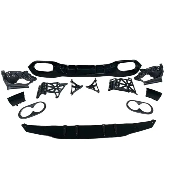BENZ W177 AMG Hatchback 2019-2022 A45 Style Auto Accessories Rear Diffuser - Image 2
