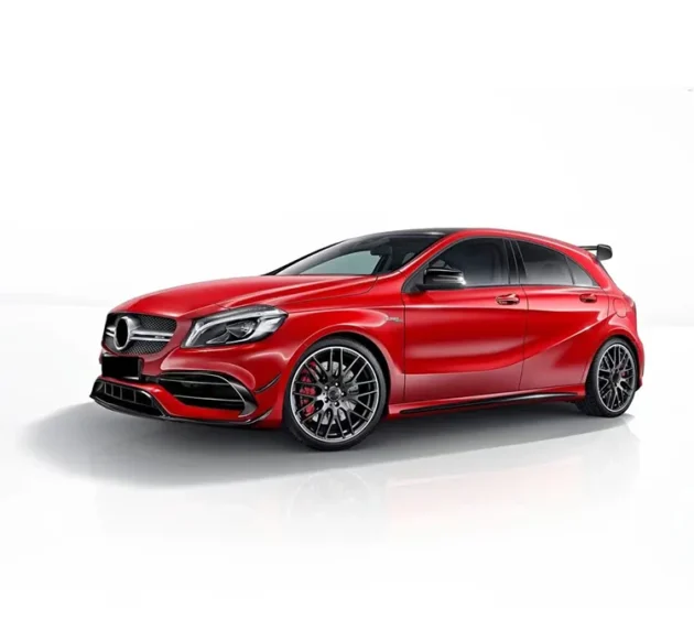 BENZ W176 AMG 2016-2018 A45 Style Gloss Black PP Car Front Aero Kit - Image 5