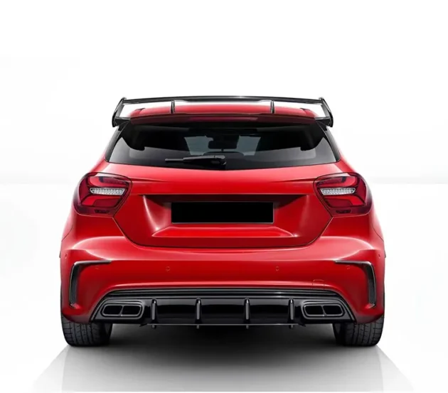 BENZ W176 AMG 2016-2018 2016 A45 Style Auto Bumper Accessories Rear Diffuser - Image 4