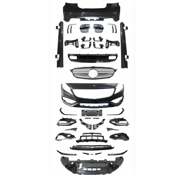 BENZ W176 2013-2018 A45 AMG Style Car PP ABS Material Bumper Body Kit - Image 2
