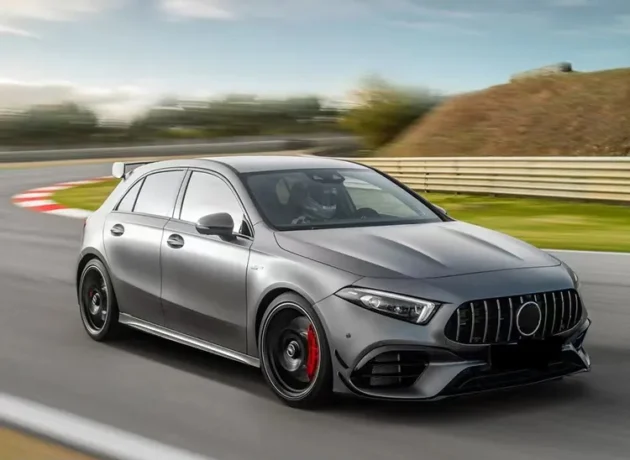 BENZ W177 AMG 2019+ AMG Style Gloss Black Car Front Lip With Splitter - Image 4
