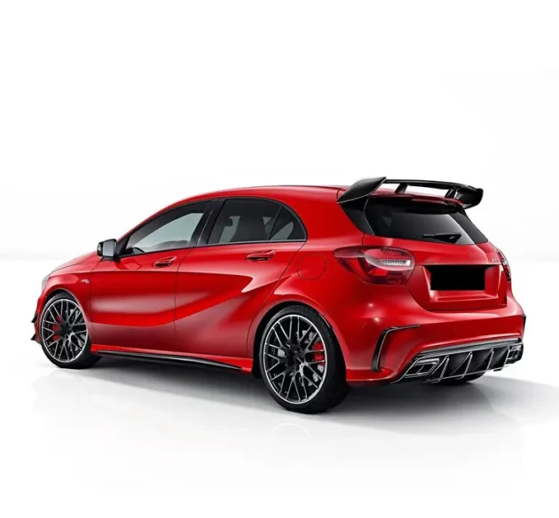 BENZ W176 AMG 2016-2018 2016 A45 Style Auto Bumper Accessories Rear Diffuser - Image 5