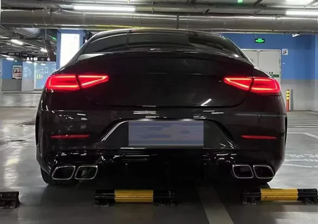 BENZ W257 AMG 2018+ CLS63 Style Bumper Rear Diffuser With Black or Silver Tips - Image 4