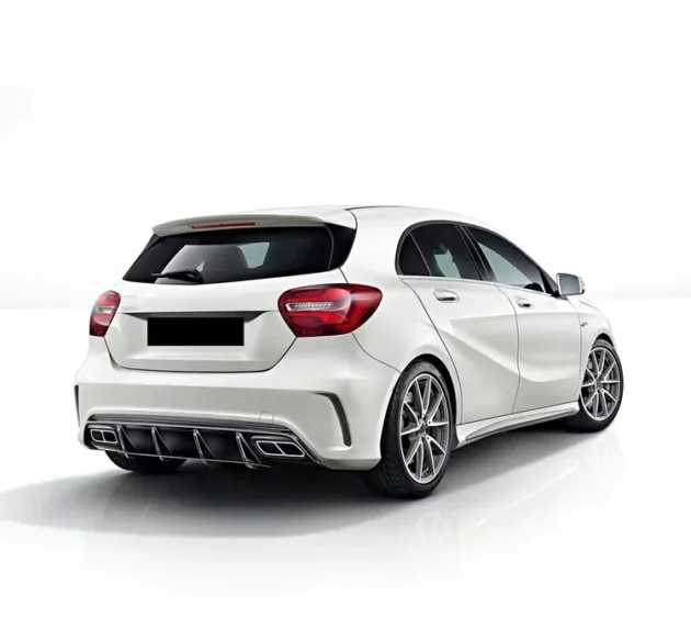 Mercedes BENZ W176 AMG 2013-2015 A45 Style Car Bumper Rear Diffuser - Image 4